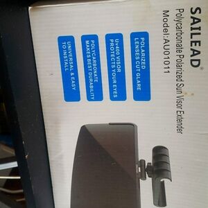 Sailed polycarbonate polarized sun visor extender.
